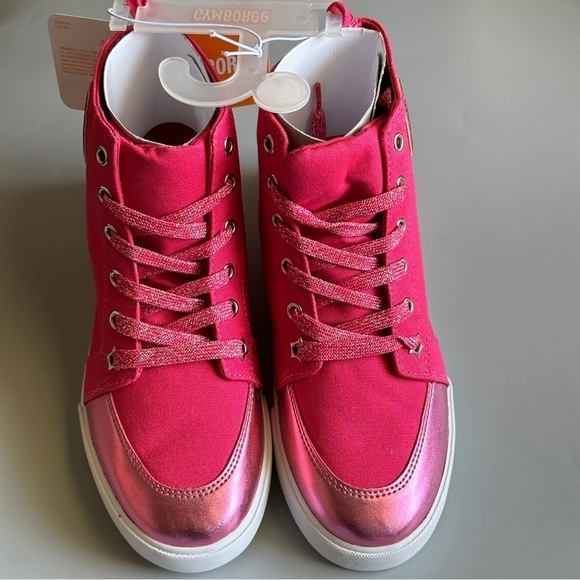 Gymboree Cosmic Club Pink High Tops Sneakers  Little Girls Size 3 Brand … - Picture 1 of 12